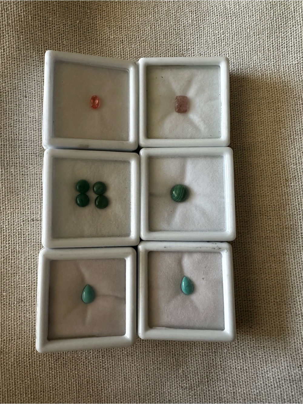 JTV Loose Gemstone 6-Pack Bundle Malachite Turquoise Natronite